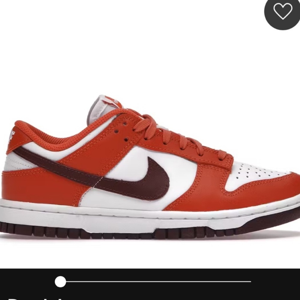 Nike Dunk Low Burnt Orange and White Sneakers